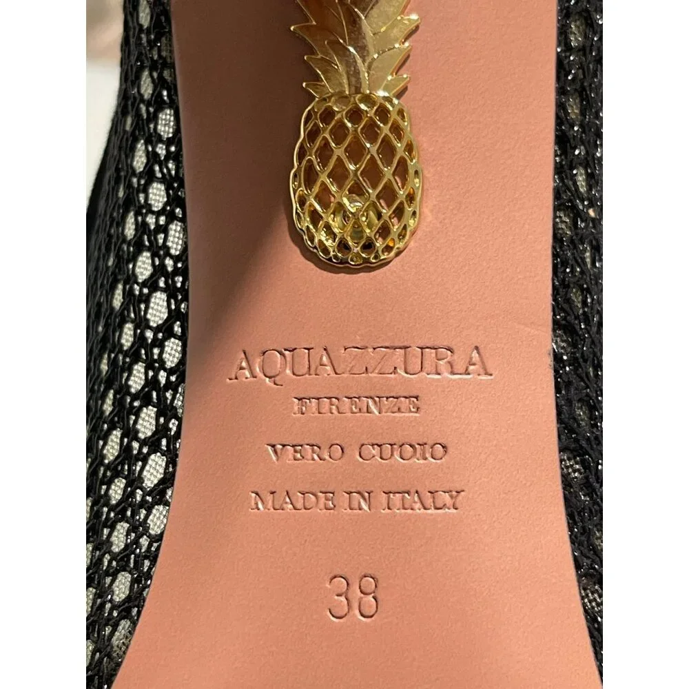 Aquazzura Black Mesh Heels - Picture 6 of 9
